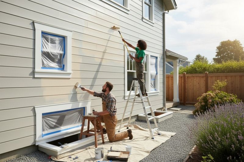 Local House Exterior Painting pros at work